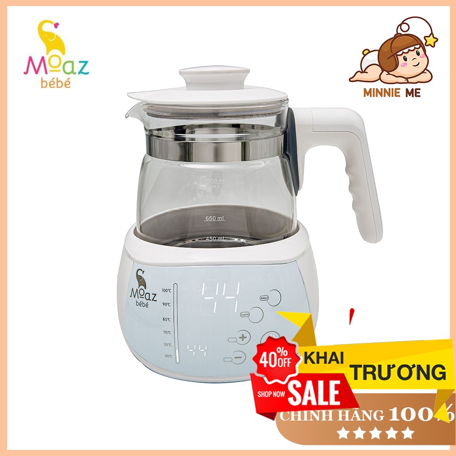 [ MẪU MỚI - GIÁ DÙNG THỬ] BÌNH ĐUN NƯỚC PHA SỮA THÔNG MINH CHO BÉ CHÍNH HÃNG MOAZ BEBE MB002