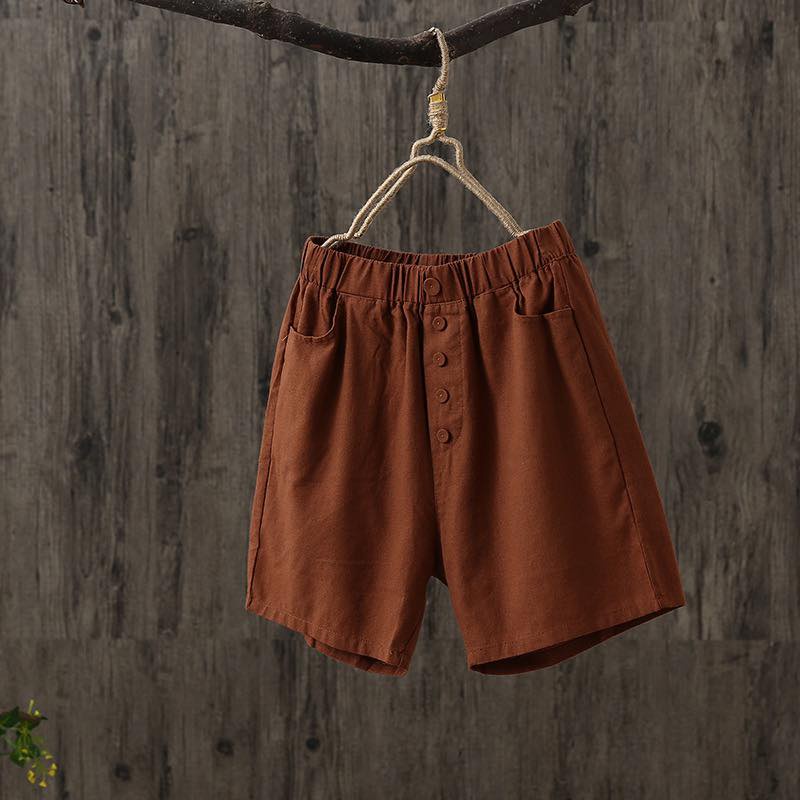 Quần Shorts Đũi nữ Vintage - Quần Đùi Nữ Thiết Kế Trẻ Trung, Năng Động I TQH06