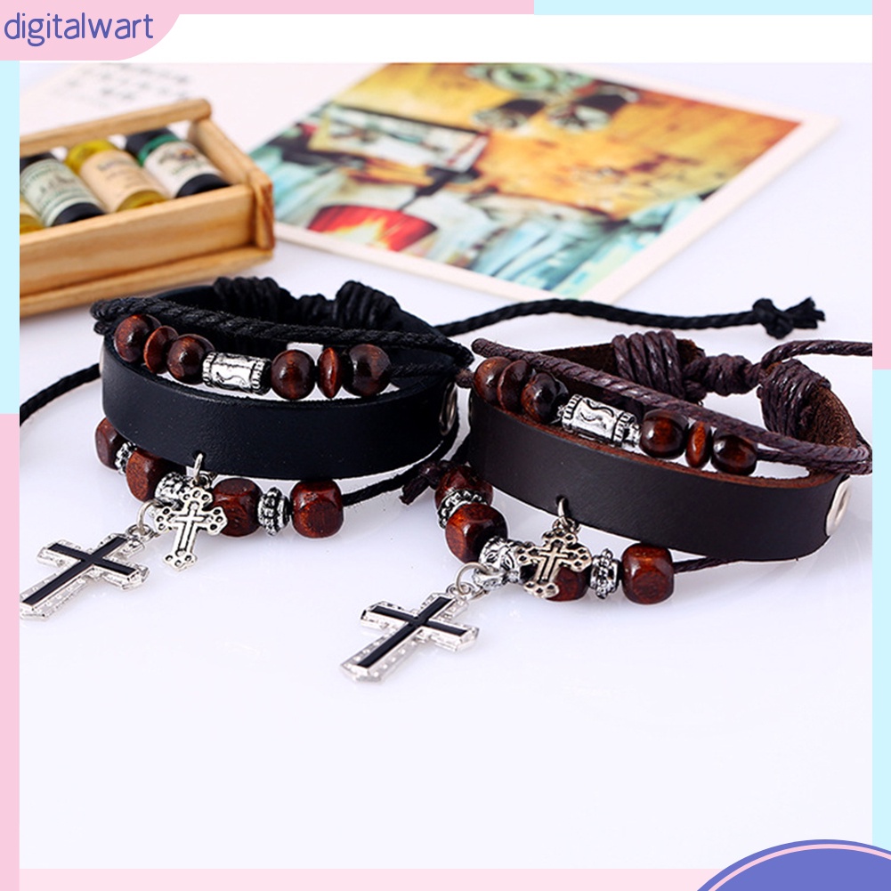 Vòng Đeo Tay Giả Da Nhiều Lớp Kiểu Dáng Vintage Thời Trang Cá Tính