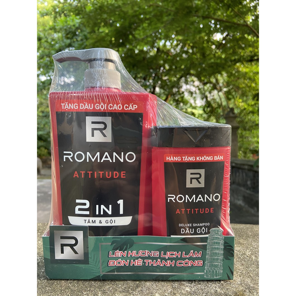 TẮM  GỘI 2IN1 ROMANO CLASSIC 2 IN 1 650G CÓ QUÀ TẶNG