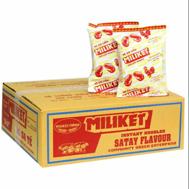 Mì giấy Miliket Sa tế thùng 30 gói x 65g