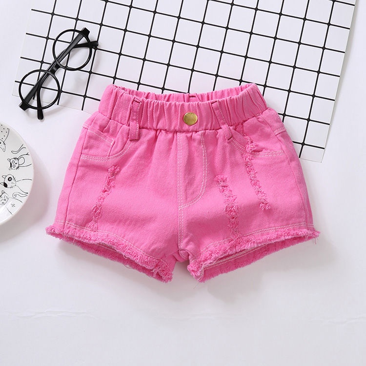 Quần Short Denim Mỏng Dáng Rộng Phong Cách Mới 2022 Cho Bé Gái