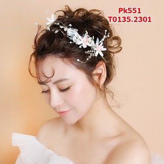 Ốp cài tóc cô dâu băng đô hoaTH