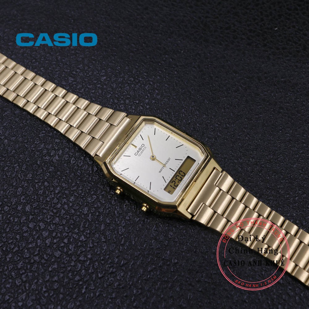 Đồng hồ Unisex Casio Vintage AQ-230GA-9DMQ dây kim loại