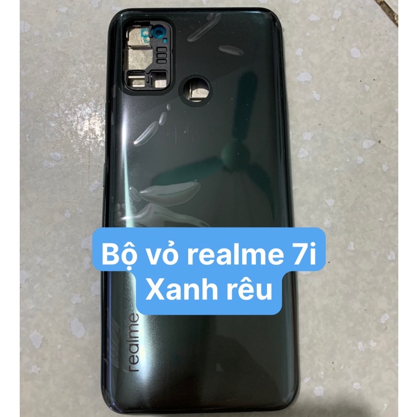 bộ Vỏ zin Realme 7i / C17 gồm lưng , sườn , phím , kính camera