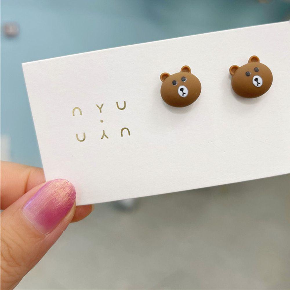 Bông Tai Họa Tiết Hoạt Hình Pikachu Mặt Cười Doraemon Phong Cách Nhật Bản