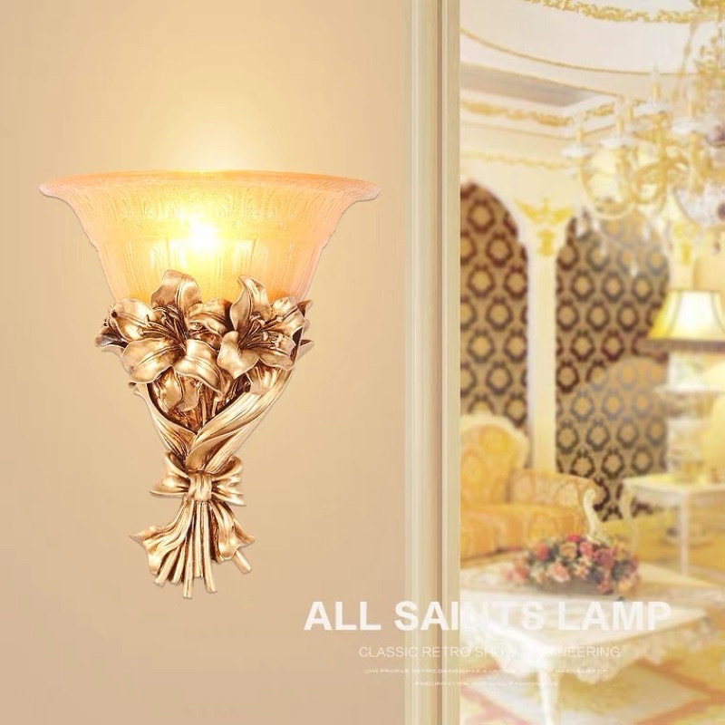 Bộ Đèn hắt Bông hoa Chao đá DGT 6266 + Tặng kèm bóng led