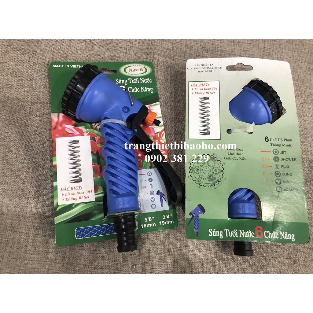 Súng béc tưới nước, vòi tưới cây, rửa xe 6 chức năng - LX-304A