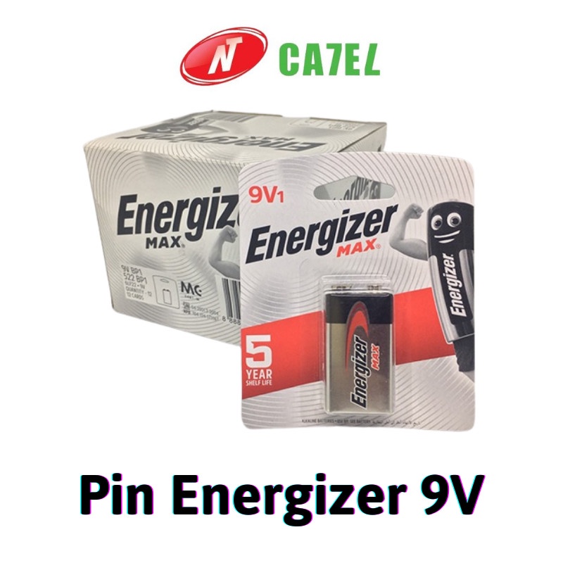 Pin 9V Energizer vỉ 1 viên chính hãng NT CATEL