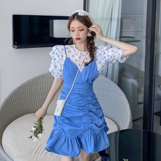 Set Đầm Chấm Bi Xinh Xắn Dành Cho Nữ