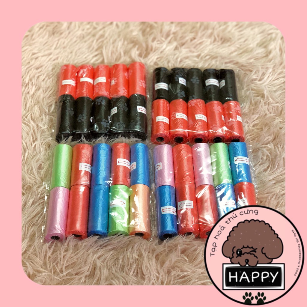 HOẢ TỐC | Túi rác mini dọn vệ sinh chó mèo / Cuộn túi hốt phân shit tiện dụng cho thú cưng - Tạp Hóa Thú Cưng Happy