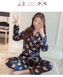 Bộ Pijama gấu tay dài 