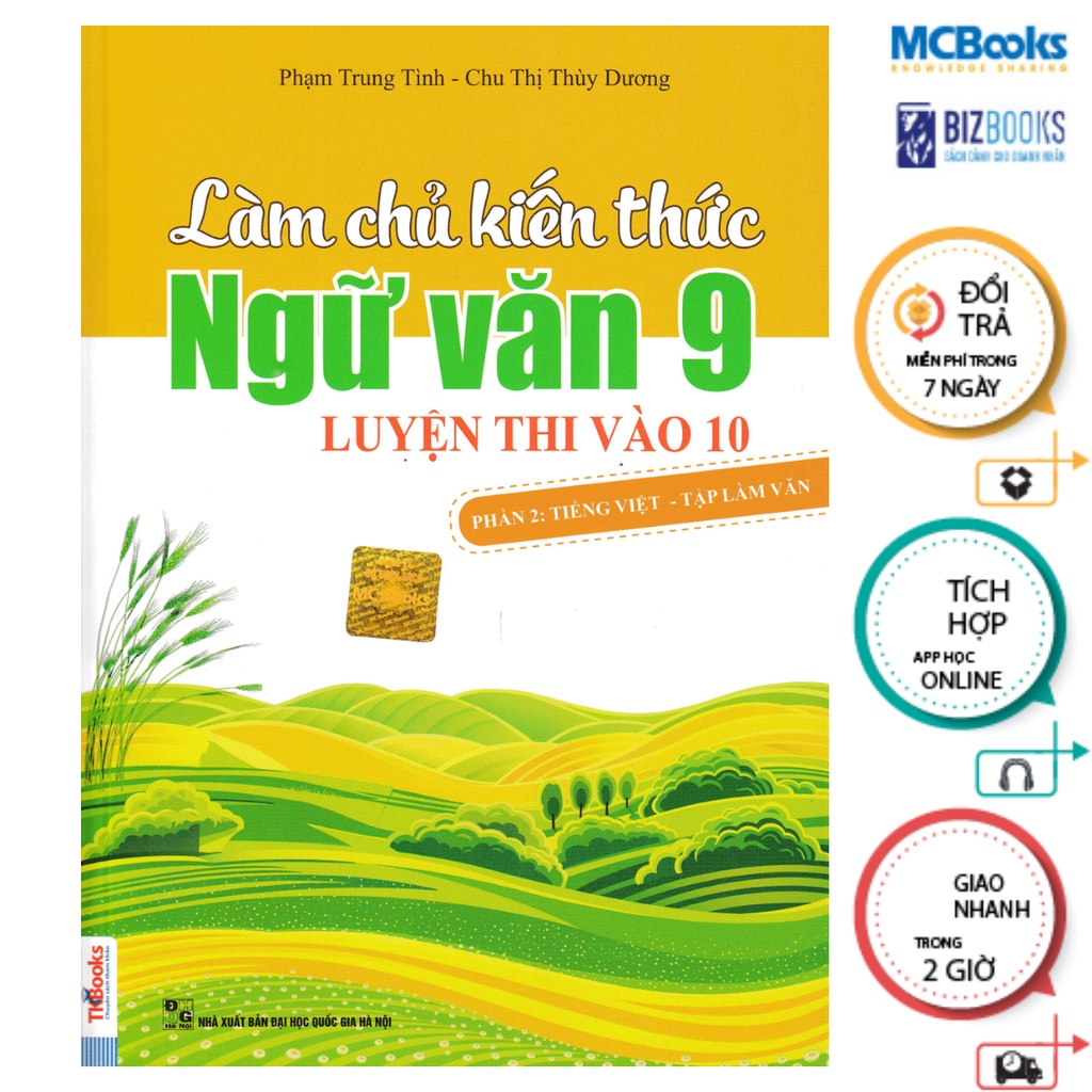 Sách - Combo Làm Chủ Kiến Thức Ngữ Văn 9 phần 1+ phần 2 Mcbooks