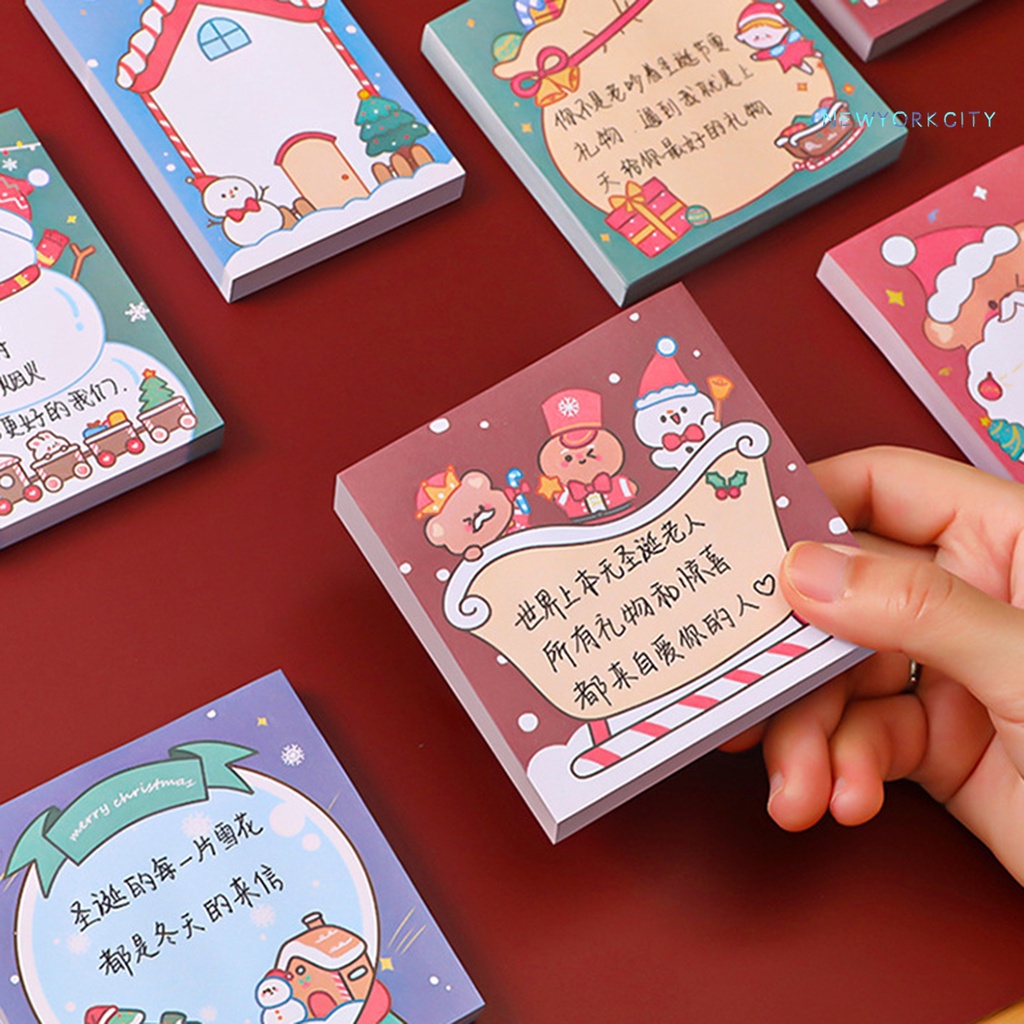 Giấy Ghi Chú Tự Dính Họa Tiết Hoạt Hình Giáng Sinh