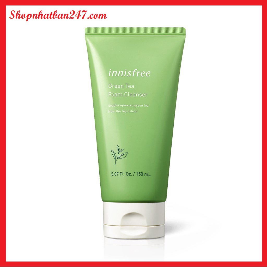 NEW - Sữa rửa mặt Innisfree Green Tea Foam Cleanser 150ml mẫu 2019 - 8809612852739