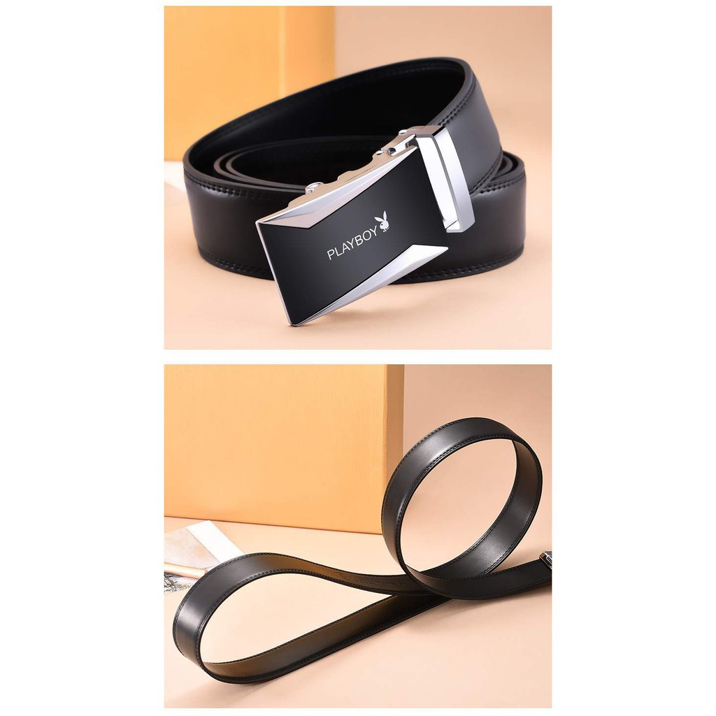 Thắt Lưng Da Nam Khóa Tự Động Cao Cấp Dây Nịt Nam Da Bò 100% Chính Hãng Play Boy Nam Tính GG-9K G