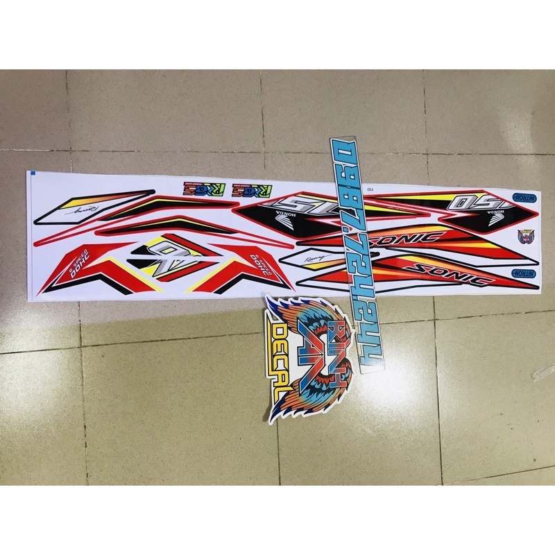 Tem Rời xe SONIC trắng đỏ đen