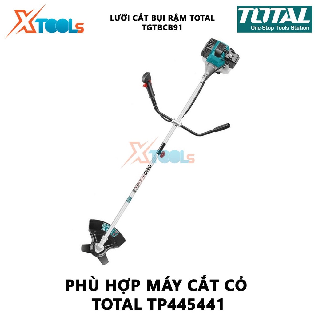 Lưỡi cắt bụi rậm TOTAL TGTBCB91 Lưỡi cắt cỏ đường kính lưỡi 230mm (9&quot;), gồm 3 lưỡi cắt - Chính hãng [XSAFE]