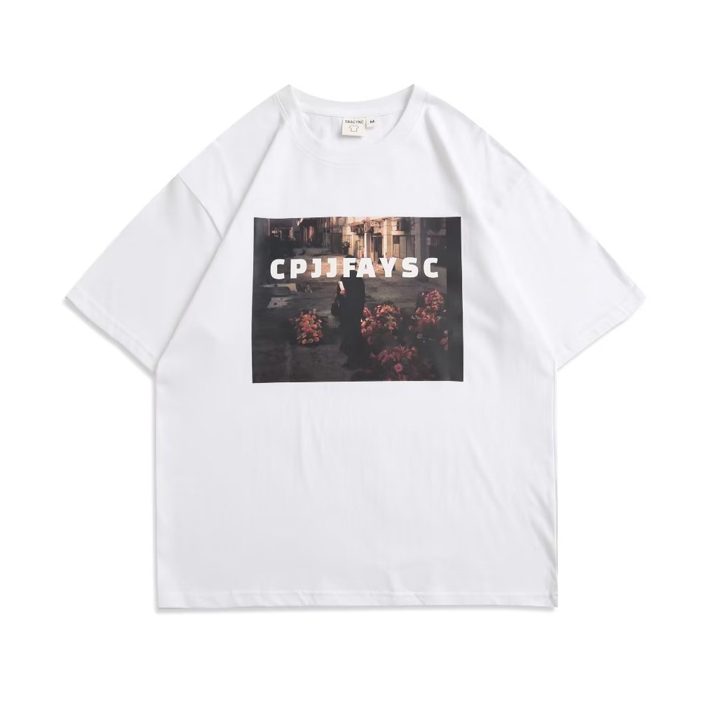 Áo Thun Dáng Rộng In Chữ Phong Cách Hip Hop Đường Phố Thời Trang Mùa Hè Cho Nam Và Nữ Cỡ Lớn M-8XL