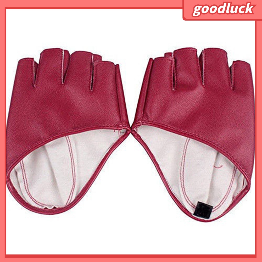 Găng Tay Giả Da Hở Ngón Dành Cho Nữ