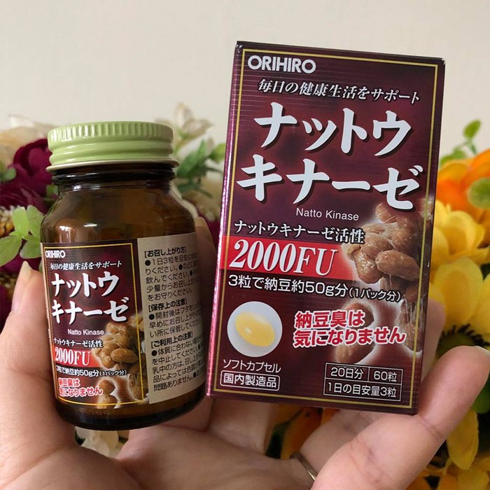 Viên uống chống đột quỵ Orihiro Natto Kinase 2000 FU & 4000FU