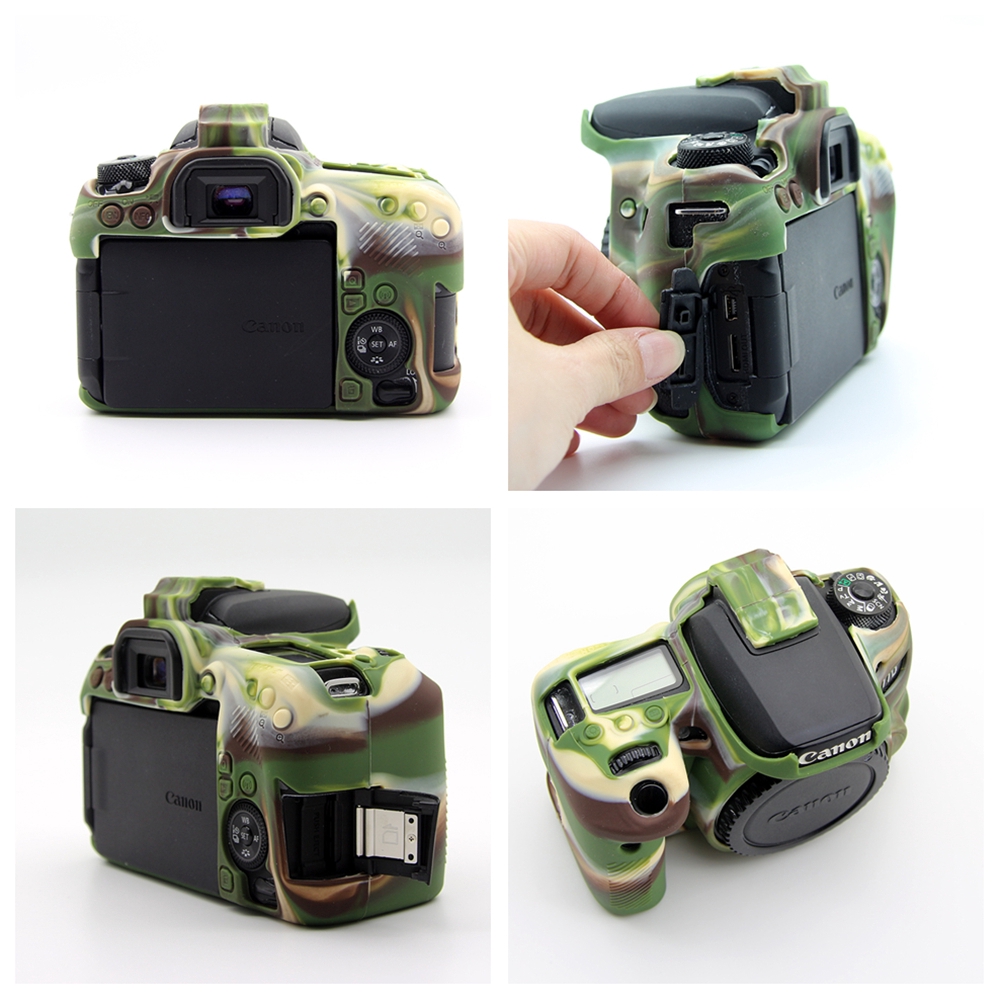 Soft Silicon Rubber Case Cover Skin Protector for Canon EOS 77D Camera