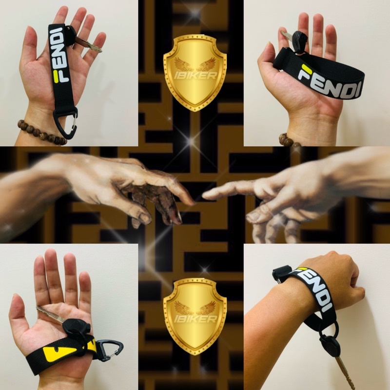 Móc khoá dây FENDI - phụ kiện thời trang, cá tính dùng để móc khoá xe, móc khoá nhà cửa, móc chìa khoá remote smartkey