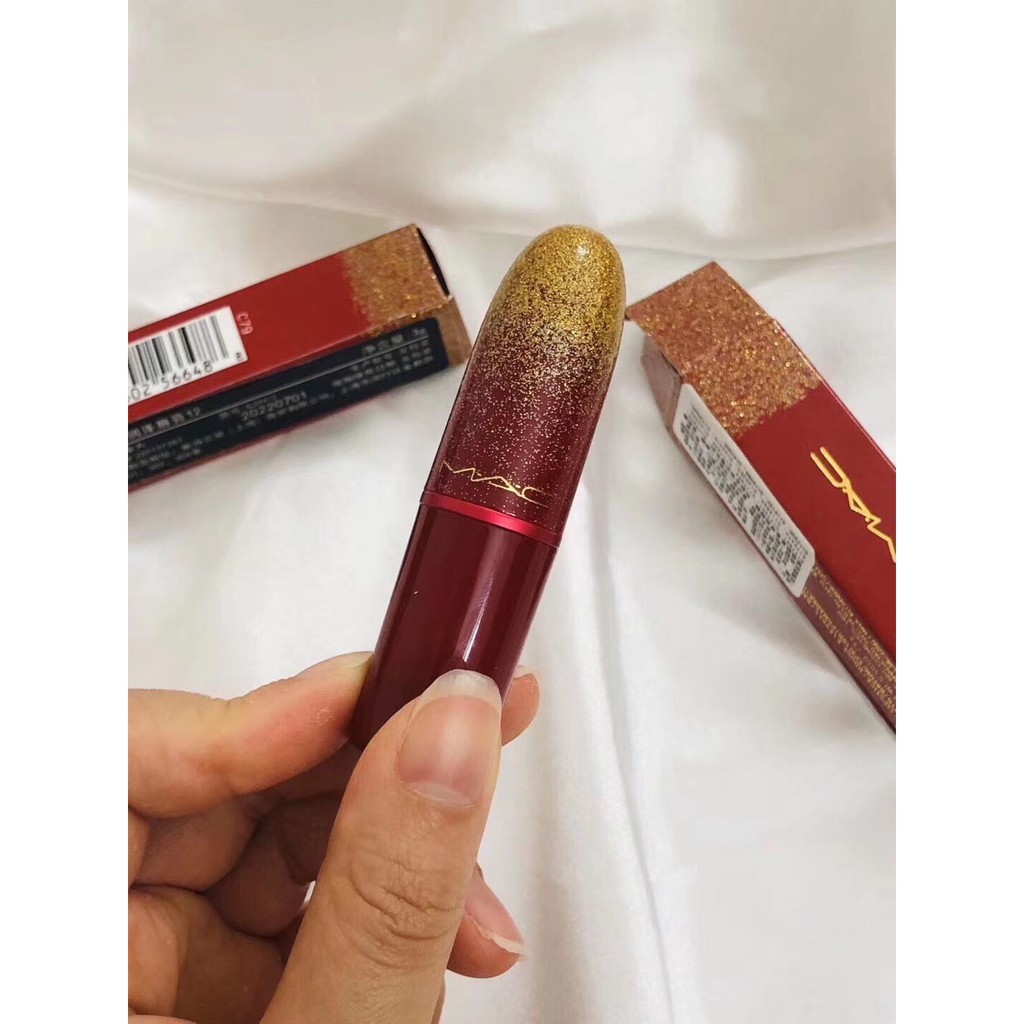 (Hàng Mới Về) Son Môi Mac Màu Đỏ Thiết Kế Vỏ Màu Vàng Đồng Sang Trọng | BigBuy360 - bigbuy360.vn
