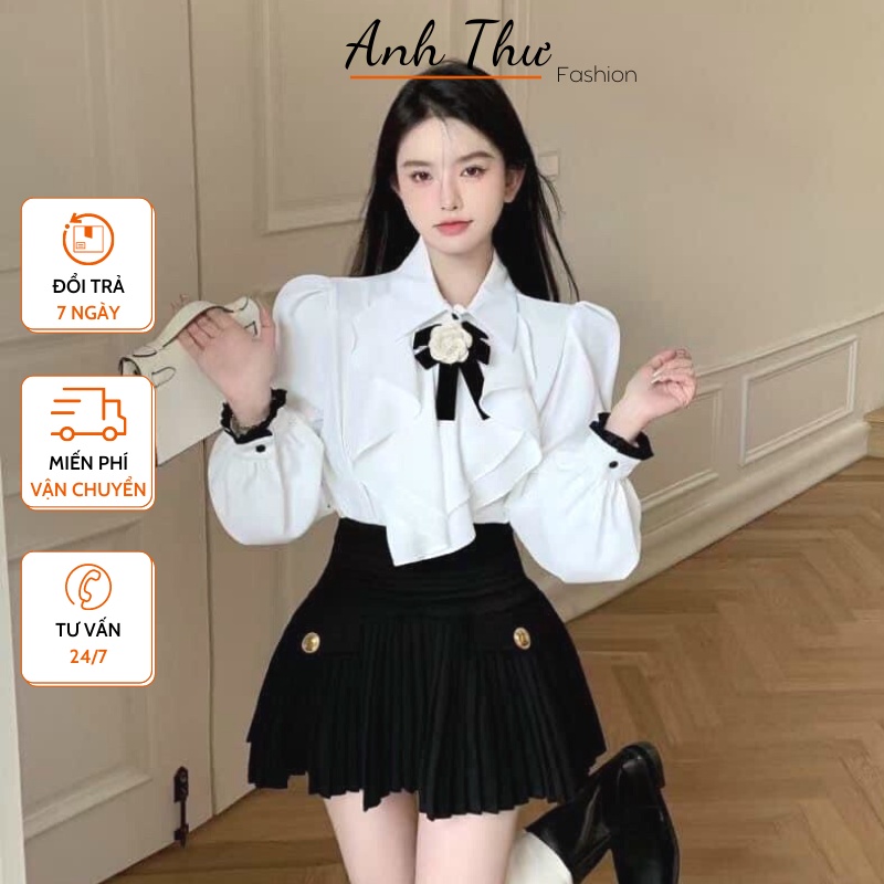 Áo sơ mi nữ tiểu thư, sơ mi công sở mẫu mới chất đẹp mặc cực xinh. Mã 10