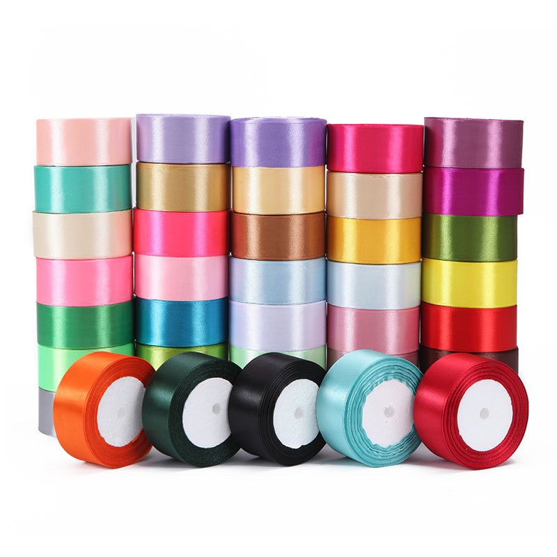 Ruy Băng Lụa Cối Trơn KT 4Cm x 22M Gói Hoa, Làm Nơ, Trang Trí Giỏ Quà,...