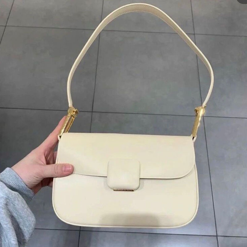 Túi đeo dưới cánh tay Hình Vuông Cỡ Nhỏ Màu Trơn Thiết Kế Đơn Giản Thời Trang Cho Nữ