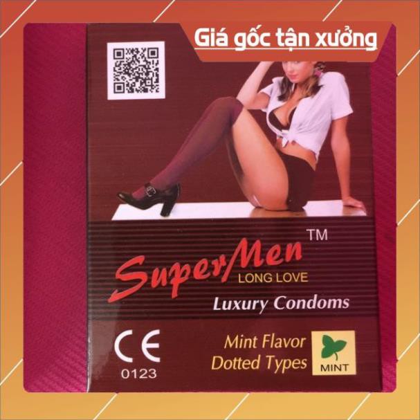 Bao cao su super men gân gai hộp 10 cai