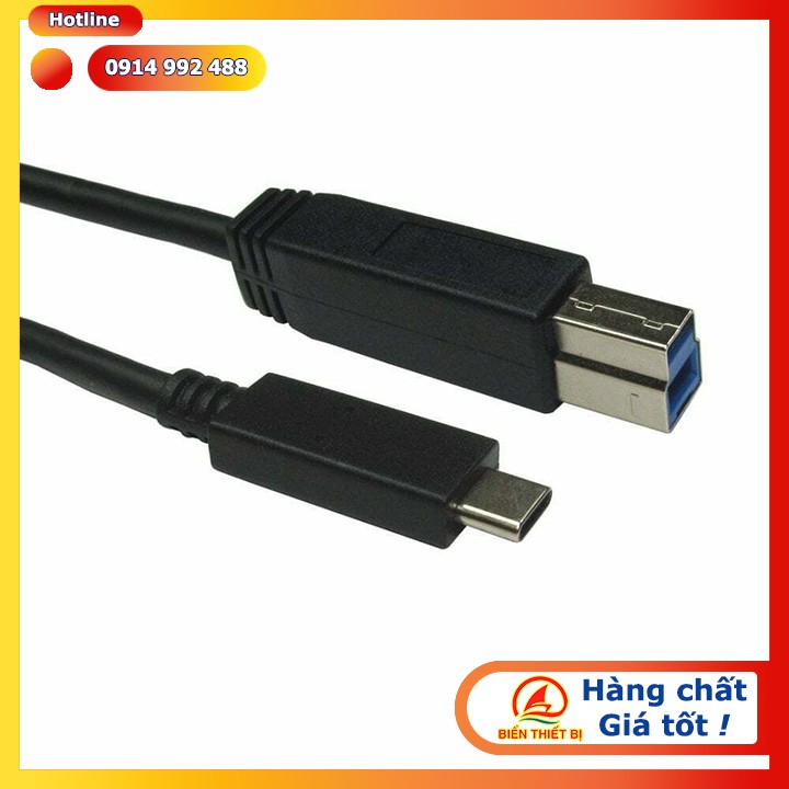 Cáp USB 3.0 Type B sang USB-C kết nối Máy tính Laptop với Máy in scan và HDD Box