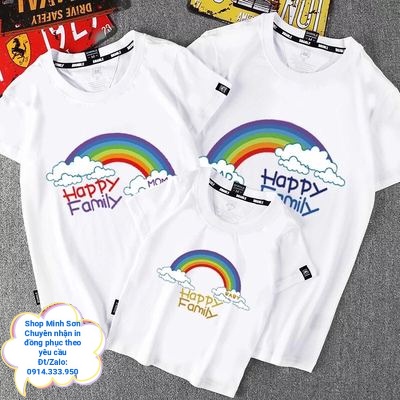 🌈🌞🌈VIDEO ÁO THUN GIA ĐÌNH HAPPY FAMILY HÌNH CẦU VỒNG, ÁO GIA ĐÌNH ĐI BIỂN CHẤT COTTON LOẠI 1 ĐỦ MÀU ĐỦ SIZE