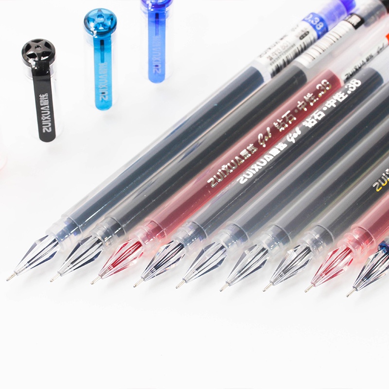 Bút Bi Mực Gel Ngòi 0.38mm Dung Tích Lớn Có Ống Tiêm Mực Nước