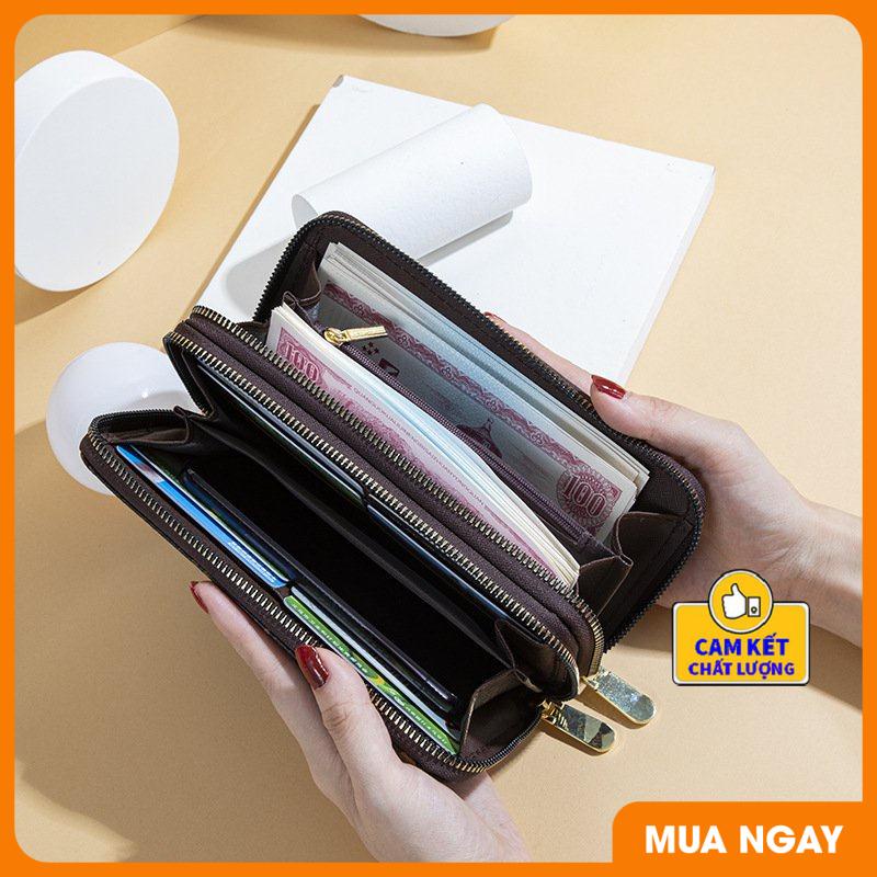 Ví Bóp cầm tay nữ dây đeo cổ tay thời trang 2 ngăn khoá nhiều ngăn đựng tiền,đựng thẻ và điện thoại tiện lợi ST950