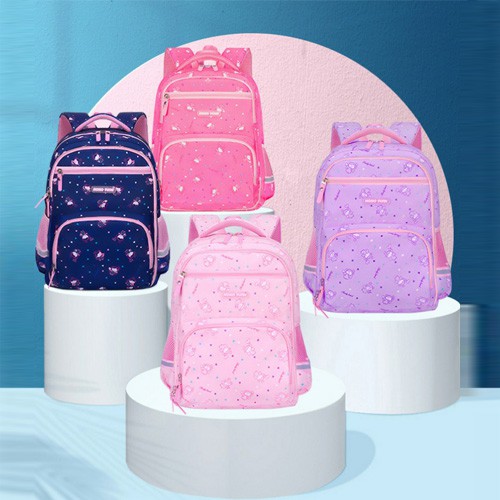 Balo bé gái siêu nhẹ, chống gù chống thấm 2 size BL63