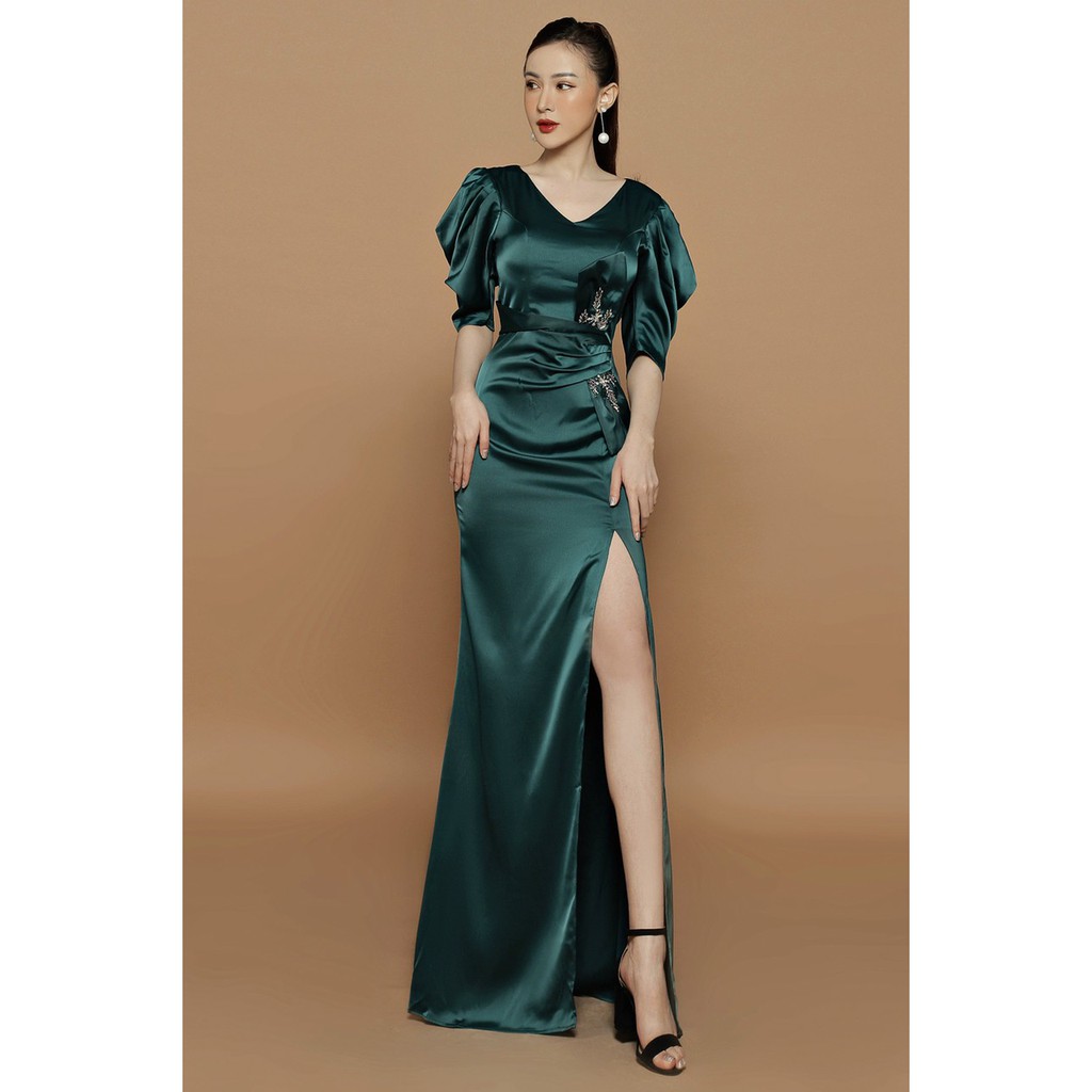 Đầm dạ hội dự tiệc siêu sang - Mua váy dạ hội lụa siêu xinh