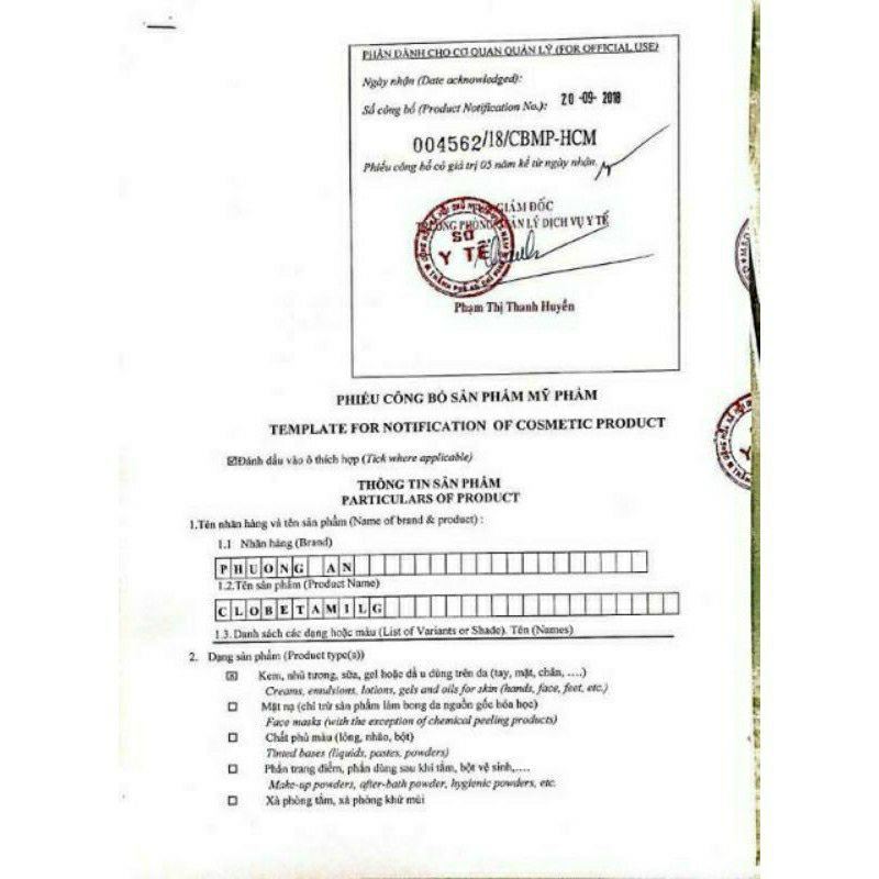 Lẻ típ kem dưỡng trắng da GARNIER thái lan