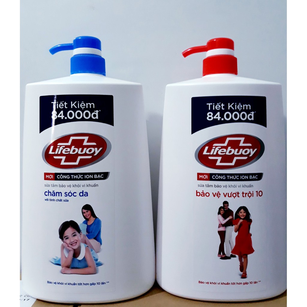 Sữa Tắm Lifebuoy Chai 1.1kg (Chai Đỏ Bảo Vệ Vượt Trội 10)