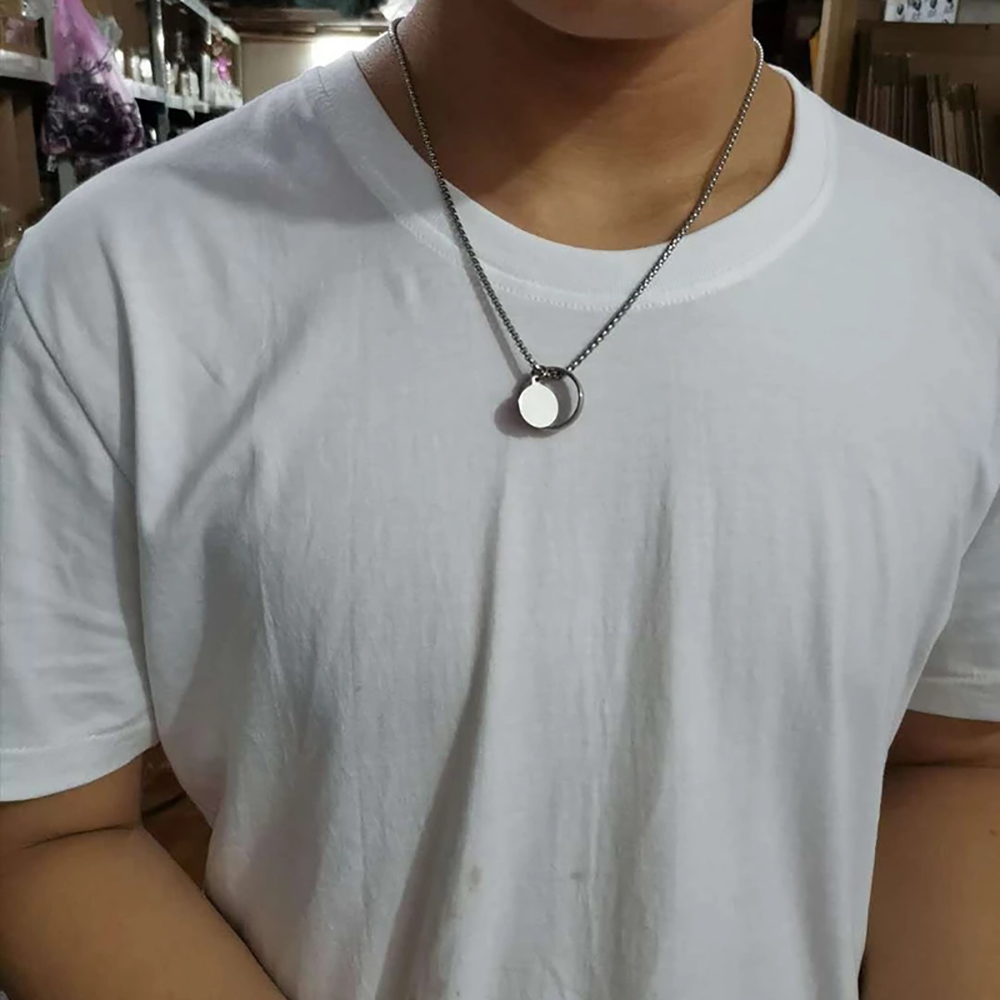 vòng cổ Nữ Mặt Tròn Phong Cách Hip Hop