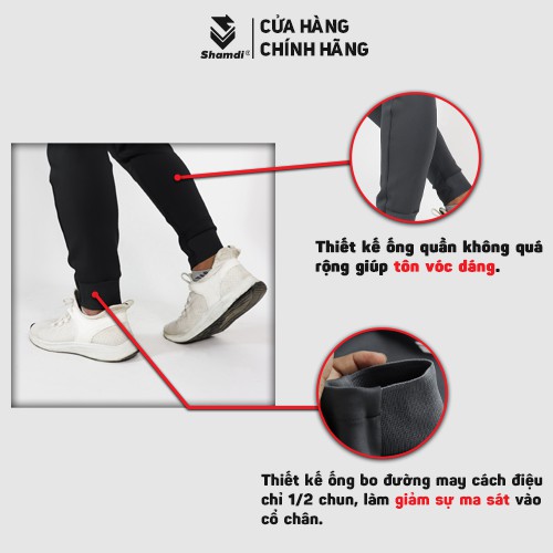 Quần dài jogger thể thao nam SHAMDI quần thể thao tập gym thiết kế Simplify co giãn bốn chiều - 1005