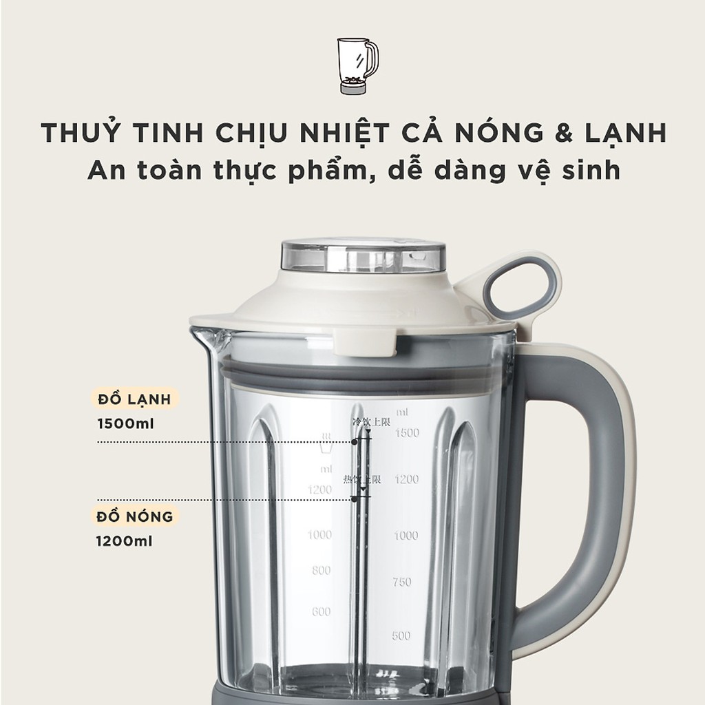 Máy Làm Sữa Hạt Bear PBJ-B10U5 - Bản Tiếng Trung - Hàng chính hãng