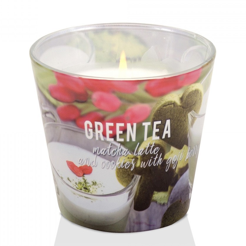 Ly nến thơm tinh dầu Bartek Green Tea 115g QT04964 - matcha trà xanh