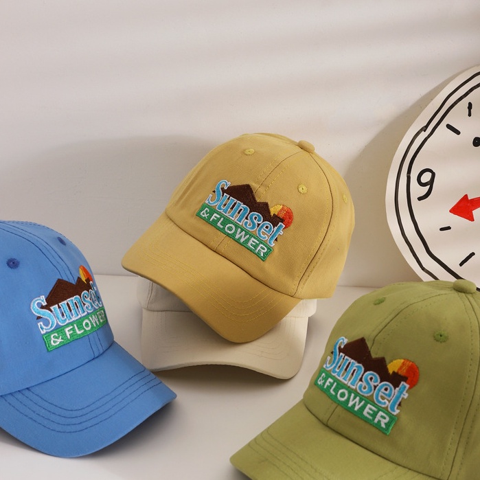 Nón Kết Thêu Chữ Nhiều Màu Sắc Phong Cách Hàn Quốc Thời Trang Đi Biển Cho Bé