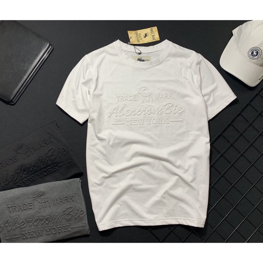 Áo thun nam cotton dập nổi co giãn tốt