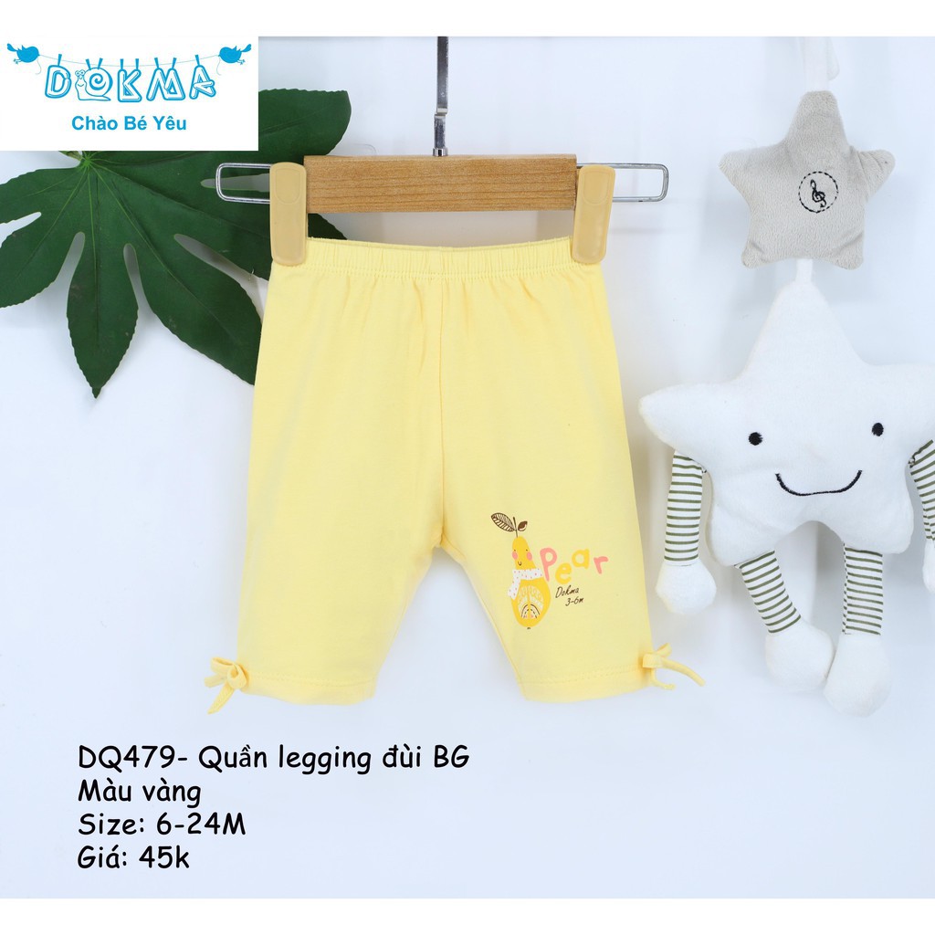 Dokma - Quần legging chất mềm mát co dãn cho bé gái 6-24M