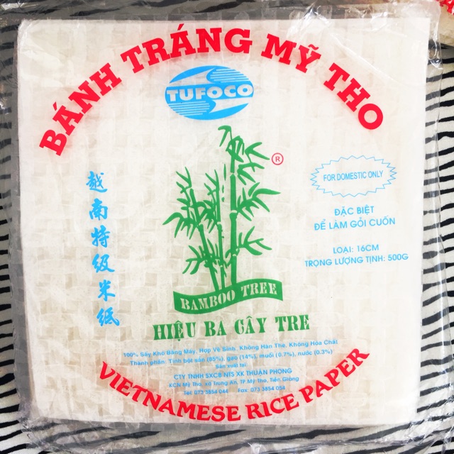 Bánh tráng gỏi cuốn Mỹ Tho không có chất bảo quản loại tiết kiệm 16cm