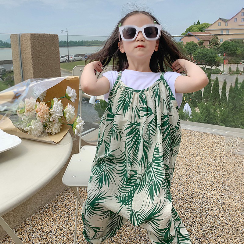 Jumpsuit Hai Dây Thời Trang Hàn Quốc Đáng Yêu Cho Bé Gái
