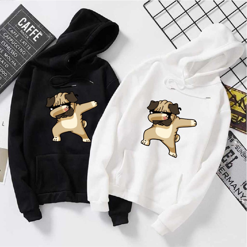 [Gió mùa về] Áo nỉ Hoodie thu đông hoạt hình chó Pub form suông rộng Unisex cá tính cho nam nữ